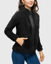 Jackets FASHIONSPARK Women's Zipper Sherpa Fleece Plush Jacket Sweatshirt Pullover Fuzzy Coat Long Sleeve Soft Warm Coat with Pockets
