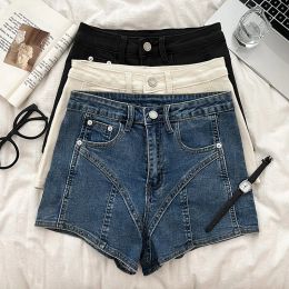 Shorts Shorts for Women Pockets High Waist Korean Style Designed Stretch Streetwear Solid Color Wide Leg Hot Pants Summer Dropshipping