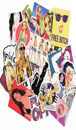 2020 51 Pcs Mixed Sexy And Vulgar Stickers for Luggage Laptop Car Styling Waterproof Cool Sticker Bike Trunk Guitar Decal8585584