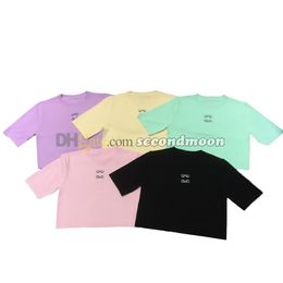 Women Cropped T Shirt Sexy Short T Shirts Designer Embroidered Tee Summer Casual Breathable Tees