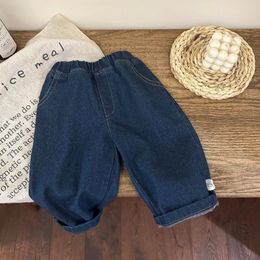 Trousers Korean Spring Infant Boys Denim Straight Leg Pants Casual Loose Fitting Long Baby Jeans Versatile Toddler Radish