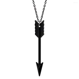 Pendant Necklaces Vintage Long Arrow Bow Chain Archery Black Charms Choker Hunger Games Daryl Dixon Collar Necklace Jewelry