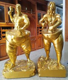 Self Carve Sculpture Decoration Bodybuilding Figures Muscle Men Resin Statue Fitness Room Craftwork Decor X5322 2103266260774