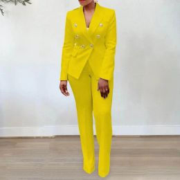 Suits 2022 Women's Elegant Casual Fashion 2 Piece Set Blazer + Pants Ladies Business Suits Office Wear Female Trouser Pant Suit
