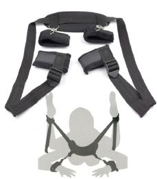 Womens Sexy Lingerie BDSM Bondage Handcuffs Leg Open Restraints Neck Ankle Cuff Straps Erotic Costume Products 2107221451410