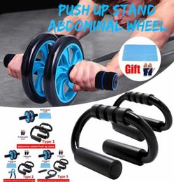 5 in 1 Ab Roller Set Abdominal Wheel Ab Roller with PushUp Bar MatJump Rope For Arm Waist Leg Exercise Gym Fitness Equipment7204439