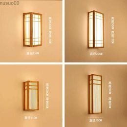 Wall Lamp Retro Wall Lamp Bedroom Bedside Corridor Stairway Original Wood LED Lamp New Chinese Zen Creative Hotel Wall Lamp