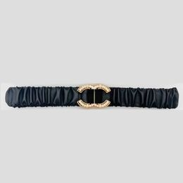Belts Designer Letter Metal Sheep Leather Elastic Belts Width 3.0cm Classic Women Dress Coat Decoration High-quality 240305