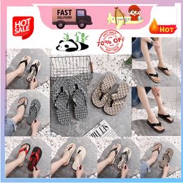 Designer Casual Platform slippers summer sliders men women rainbow slides sandals pink blue sandals soft thick cushion slipper cloud slide indoor GAI