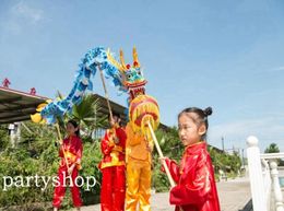 SILK 31m size 6 dragon dance mascot costume children school folk parad smart china special culture holiday Christmas New Year Sta4266389