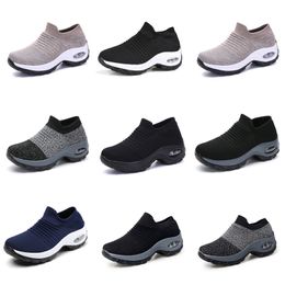 Men Women Running shoes GAI triple white black grey dark blue sneaker sport Mesh breathableplatform Shoes Eight