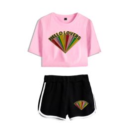 Sets Niall Horan Hello Lovers Merch Summer Women's Sets Crop Top Shorts Two Piece Outfits Casual Ladies Tracksuit Sportwear