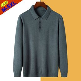 9Colors Spring Sweater Polo Shirts Men Simple Style Long Sleeve Pullovers Business Polo Male Autumn Slim Fit Size S-3XL240305