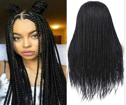 Long Box Braided Braids Wigs Heat Resident Synthetic Braiding Hair wig For Afro Black Women45522786913824