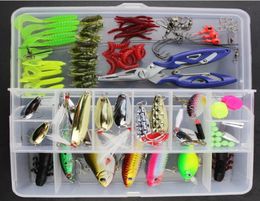 101pcsset Universal road Asia Bait Suit High Quality Soft Plastic and Highcarbon steel Colorful Lure Bionic Bait1084704