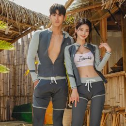 Swimwear Wisuwore Korean Rash Guard for Couples Swimsuits Women Men Surfing Suit Tankini Rashguard Sports Swimsuit Beachwear 2023