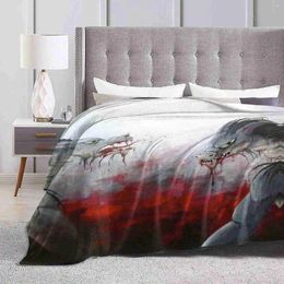 Blankets Frenzy Print Novelty Fashion Soft Warm Blanket Acrylic 2012 Violent Bloody Teeth Scary Mouth Howl Macabre Creature Monster