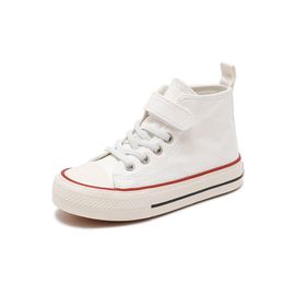 Children Casual Walking Style School canvas shoes Kids Black White Shoes for Girls and Boys