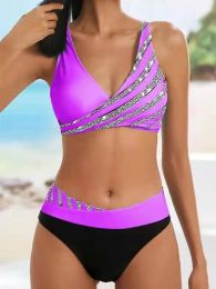 Set 2023 New Women Sexy Stripe Bikini Female Summer Swimsuit Two Piece Bikini Set Beachwear Swim Suit Swimwear Brazil Bathing Suit