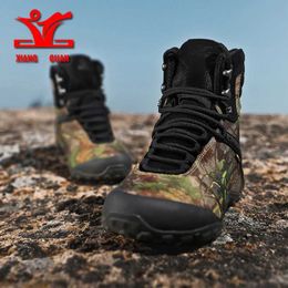 Outdoor Shoes Sandals XIANGGUAN Men Hiking Shoes Camping Tactical Boots Men Snow Boots Women Camouflage Climbing Waterproof Boots Motorcycle Boots Men YQ240301