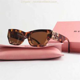 miui Fashion sunglasses designer oval frame luxury womens anti-radiation UV400 personality mens retro glasses plate high grade value QM3P