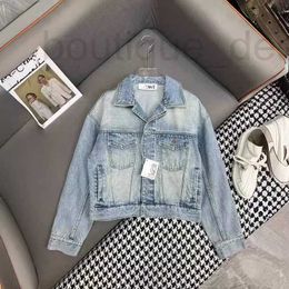 Women's Jackets designer brand New South Oil Loe for Spring and Summer: Age Reducing Temperament Single Breasted Pocket Chain, Short Denim Jacket 7BQU