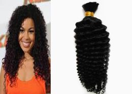 1030 Inch Human Hair Crochet Bulk Brazilian Hair Weave Bundles 100 Brazilian Deep Curly 100g No Weft Human Hair Bundles6148462