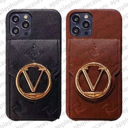 For iPhone 15 Pro Max Cases Brand Phone Case Designer Apple iPhone 14 Pro Max 13 12 11 15 Plus 13promax Case Card Holder Mirror Leather Embossing Cross body Mobile Cover