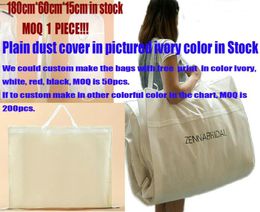 quality Big Ivory Bridal Wedding Gowns Garment Dust Cover Bags Quality Nonwoven Fabric 180CM6015cm with Logo Print Service 2472521