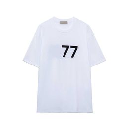 24ss Designer T Shirts Chest Letter Laminated Print Short Sleeve High Street Loose Oversize Casual T-shirt 100% Pure Cotton Tops Ess Fashion Essentail Hoody Tshirt