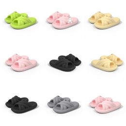 Shipping Product Free Summer New Slippers Designer For Women Green White Black Pink Grey Slipper Sandals Fashion-032 Womens Flat Slides GAI Outdoor Shoes 63417 s