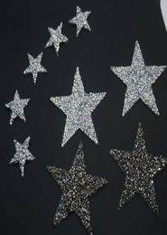 BlingBling star design crystal fix rhinestone motifs iron on transfer rhinestone patches applique for clothing shoe 10pcslot2824837