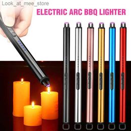 Lighters Arc light airflow LPG airflow pulse light portable hook miniature USB charger home and outdoor camping tools Q240305