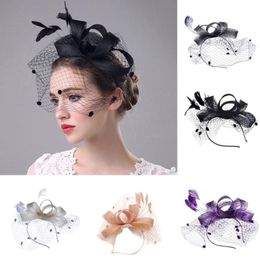 Womens Hat Cap Fedoras Dress Fascinator Wool Felt Pillbox Hat Party Penny Mesh Ribbons And Feathers Wedding Party294J