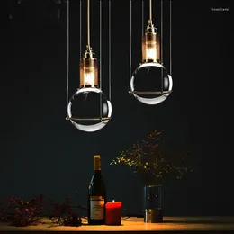 Pendant Lamps Modern Round Glass Led Ceiling Chandelier Living Room Kitchen Island Lights Bedside Lamp Home Decorations Lustre