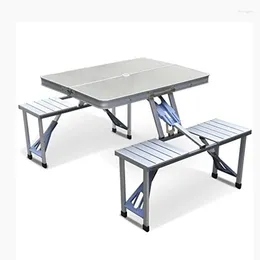 Camp Furniture OEM Logo Folding Beach Foldable Snack Aluminium Outdoor Garden Picnic Set Camping Portable Table And 4 Chair Seats