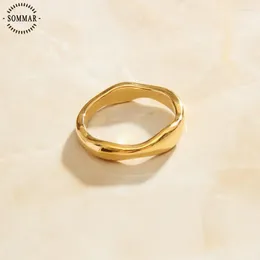Cluster Rings SOMMAR 18KGP Gold Plated Size 6 7 8 Gentlewoman Joint Knuckle Geometric Minimalism Prices In Euros Christmas Gift