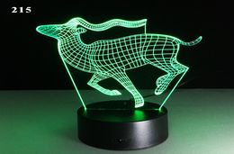 Christmas transparent touch lamps colorful deerstereo vision led lights gradient 3d night light gift atmosphere decorative table l8129390