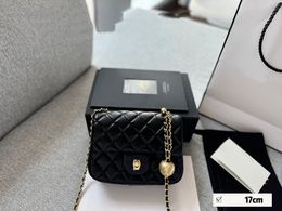 Designer Bags Women Mini Woc Shoulder Bags With Gold Ball Cf Flap Purse Classic Small Designers Tote Bags Lady Black Handbags Quilted Crossbody Bag Wallet