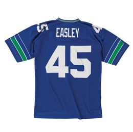 Stitched football Jersey 45 Kenny Easley 1984 green mesh retro Rugby jerseys Men women youth S-6XL