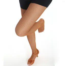 Women Socks High Stretch Professional Latin Tights Fishnet Ballroom&Latin Dancing Hard Pantyhose