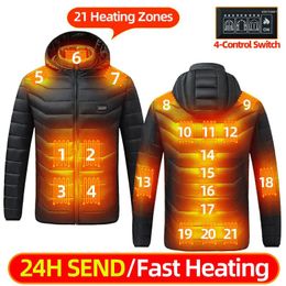 Jaquetas masculinas aquecidas para homens e mulheres usb elétrico capuz inverno roupas de aquecimento casaco de caça recarregável
