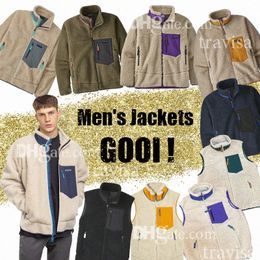 American style Bata cross-border fleece jacket men's and women's vest lamb jacket casual loose jacket autumn/winter sports vest