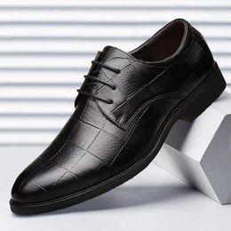 Dress Shoes Man Formal PU For Men Lace Up Wedding Party Office Business Casual Shoe