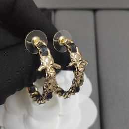 Gold Plated Designer Letters Flower Dangle Stud Earring Sier Crystal Pearl Geometric Brand Women Rhinestone Wedding Party Jewerlry Accessories