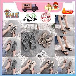 Designer Casual Platform slippers summer sliders men women rainbow slides sandals pink grey memory sandals soft thick cushion cloud slide indoor GAI