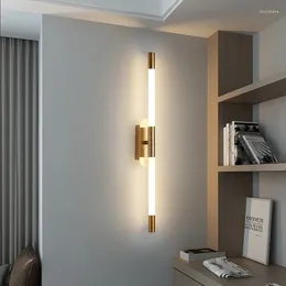 Wall Lamp Led Modern Simple Bedroom Bedside Black Gold Loft Aisle Corridor Lights Home Indoor Lighting Decor