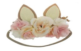 Hair Accessories 10PCS Ear Headband Baby Girl Born Easter Flower Crown Nylon Infant Kidocheese11895560