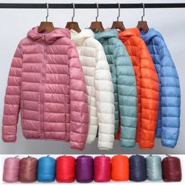 Coats Women's Winter Ultra Light Down Jackets Hooded Slim Packable Down Coats Lady Autumn Winter Down Parkas Woman Outerwear