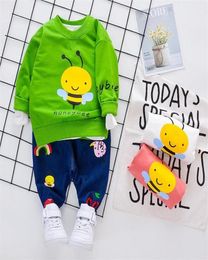 Infant Clothing For Baby Girls Clothes Set Spring Autumn Newborn Baby Boys Clothes Bee Tshirt Pants Outfits Suit Baby Costume 2016264440